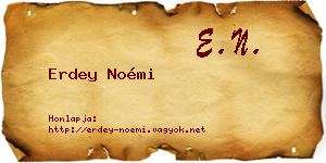 Erdey Noémi névjegykártya